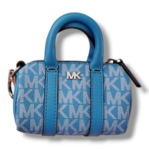 Michael Kors Micro Duffle Keyfob in Perfect Sky Blue